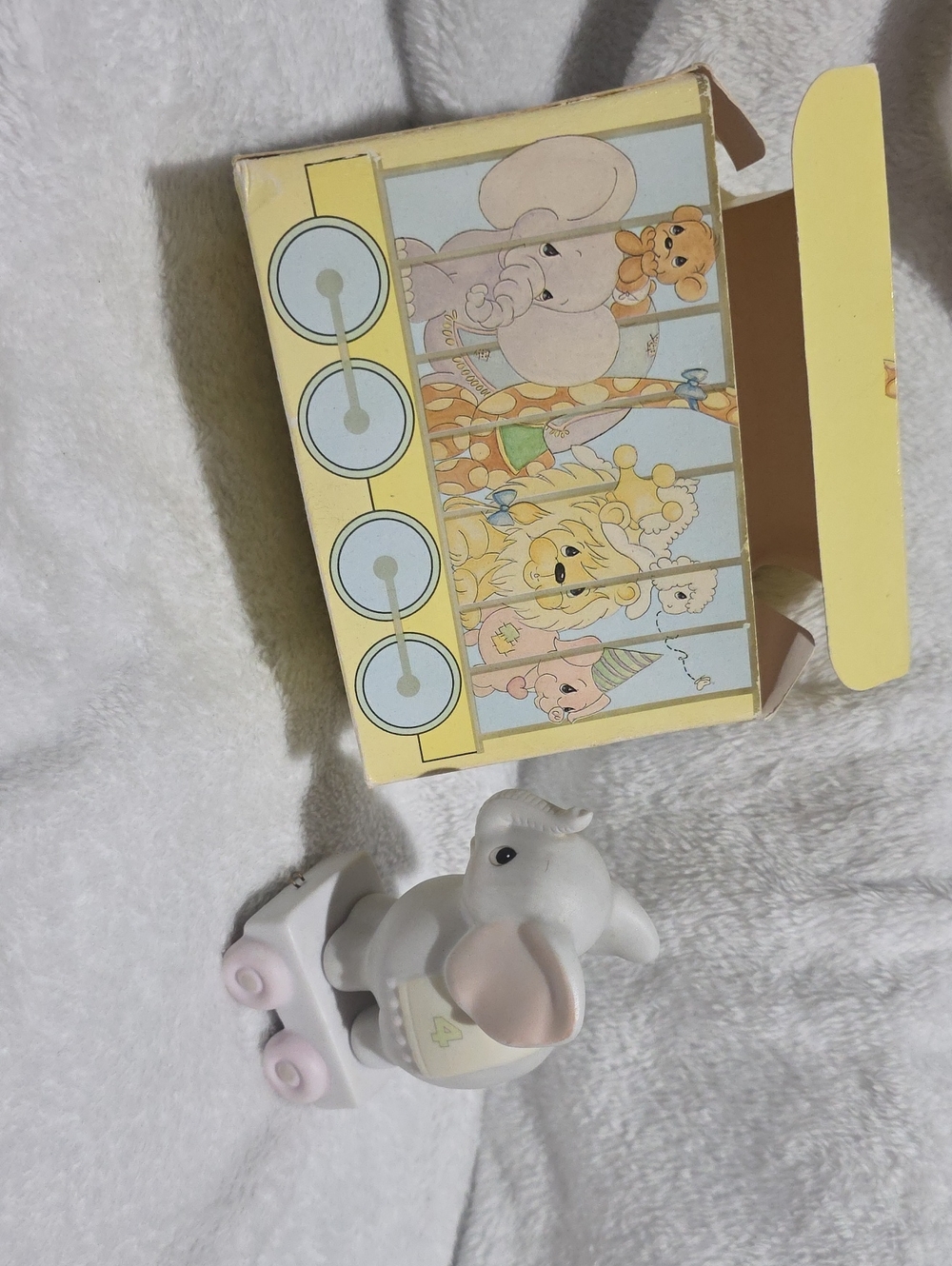 Precious Moments Birthday Circus Train Age 4 Elephant Figurine with Box
